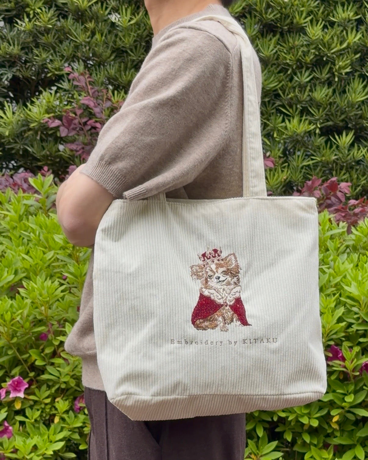 王様チワワのトートバッグ
