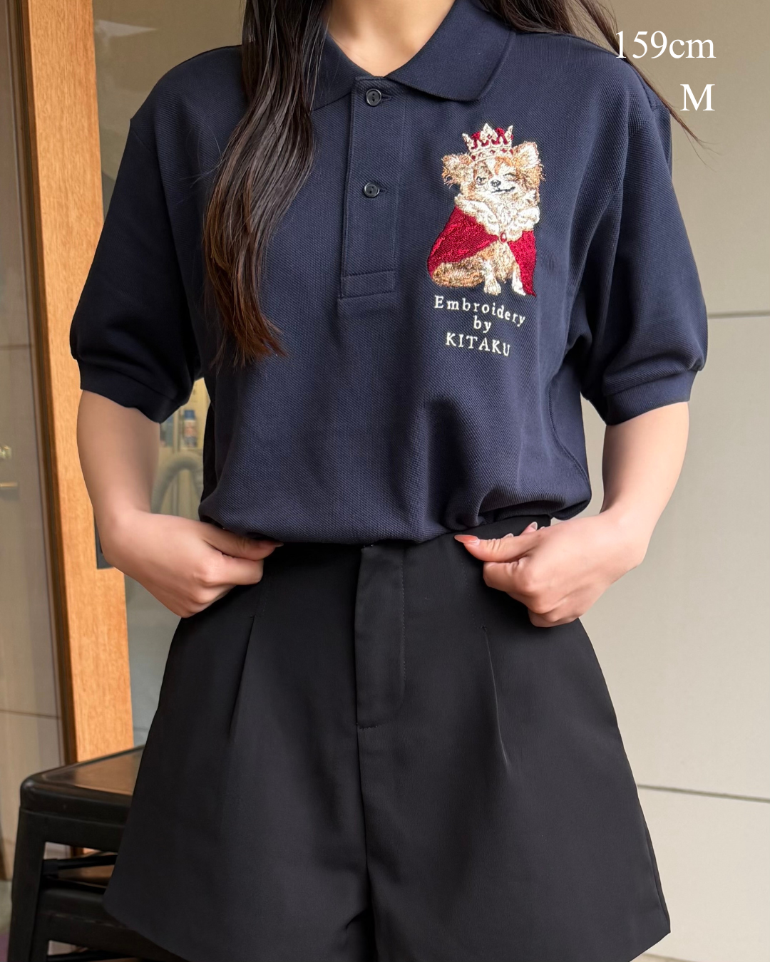 王様チワワのポロシャツ