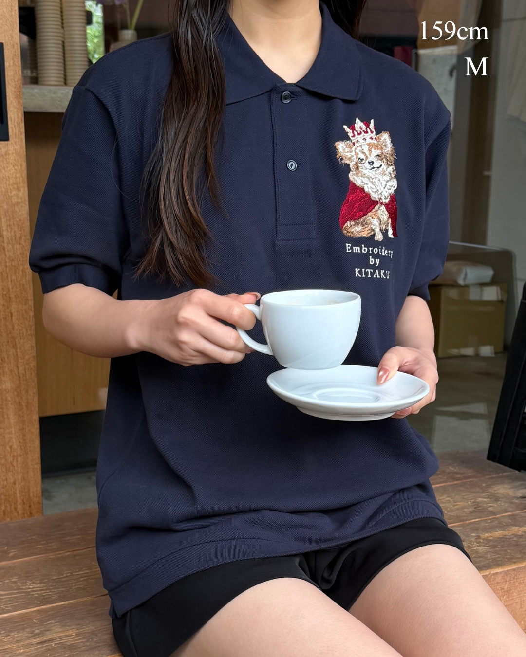 王様チワワのポロシャツ