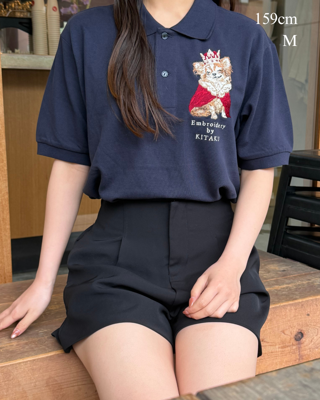 王様チワワのポロシャツ