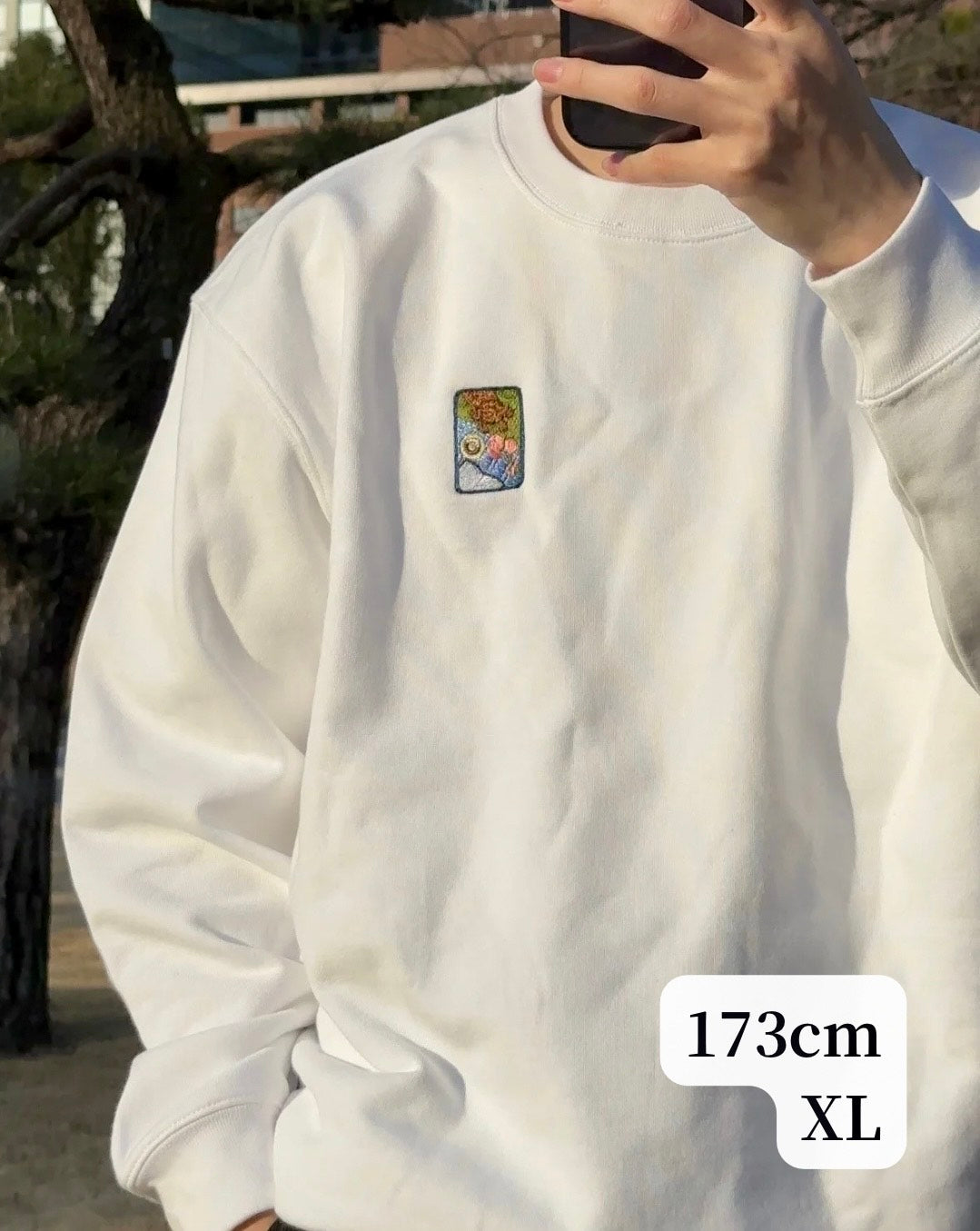 ドーナッツを狙うわんこ（スウェット）