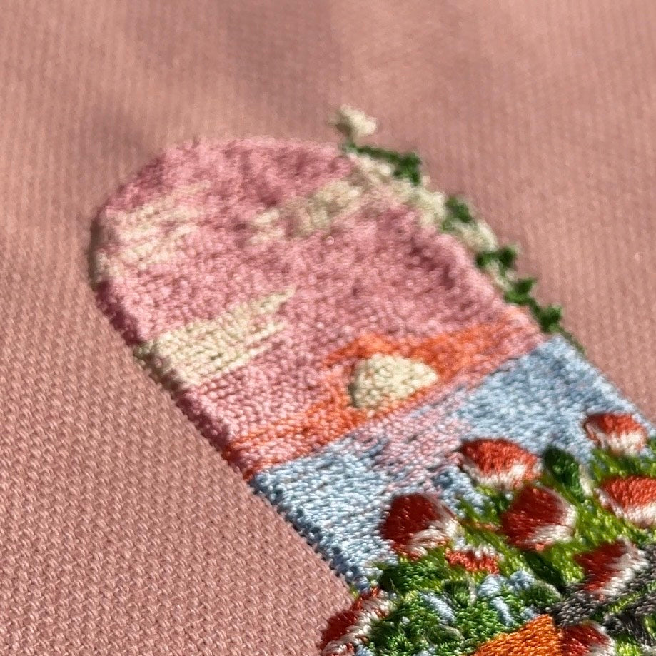 夕日のベランダ