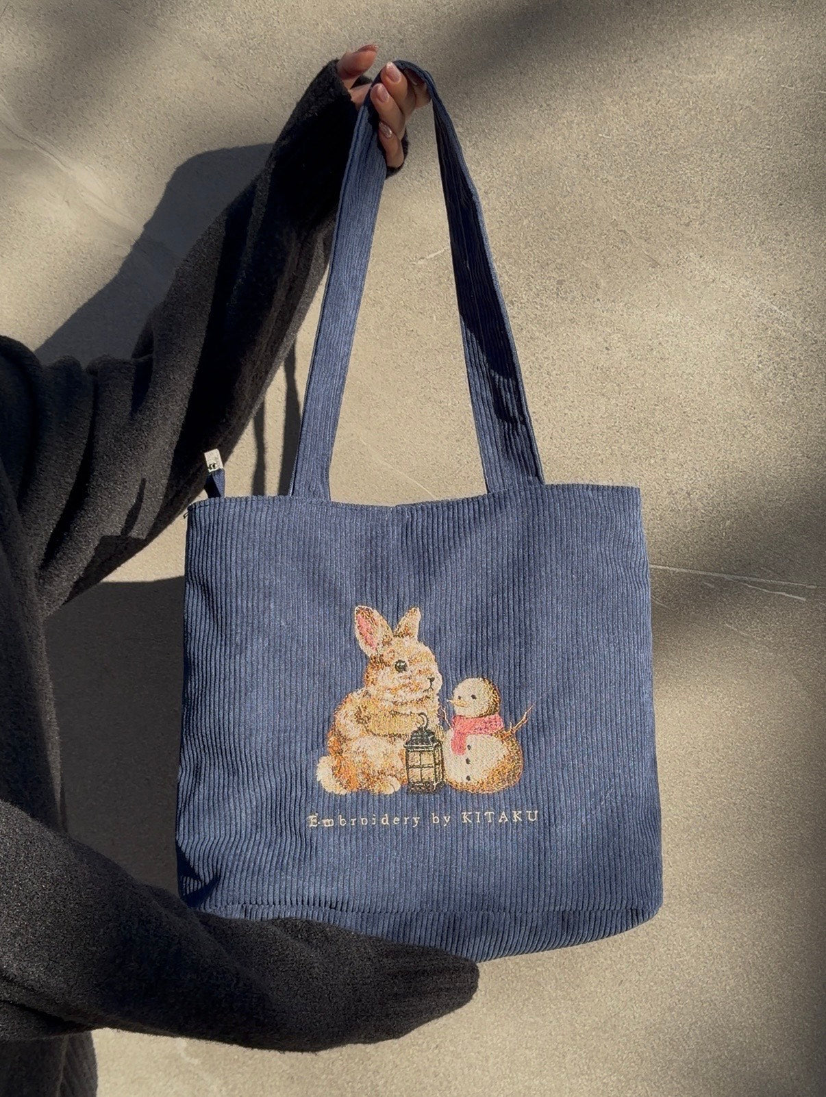 雪うさぎのトートバッグ