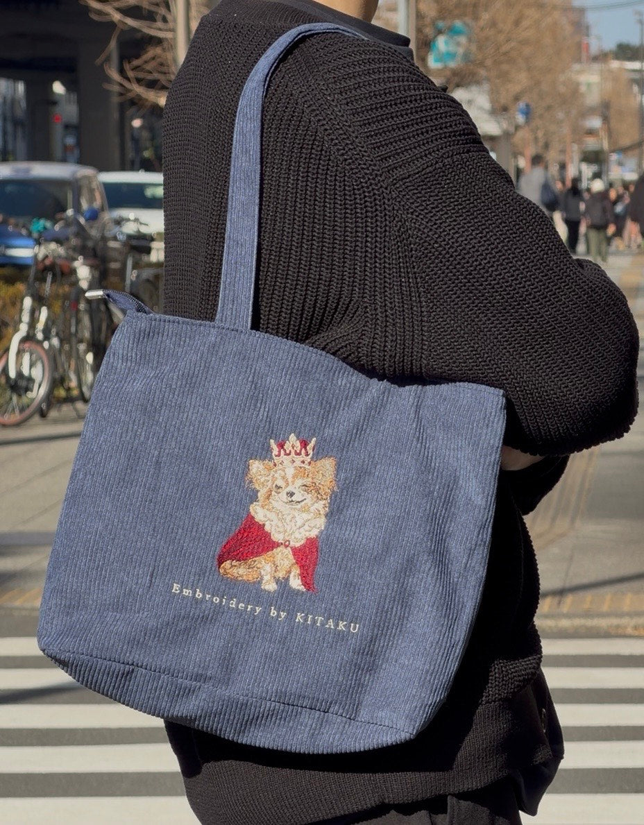王様チワワのトートバッグ