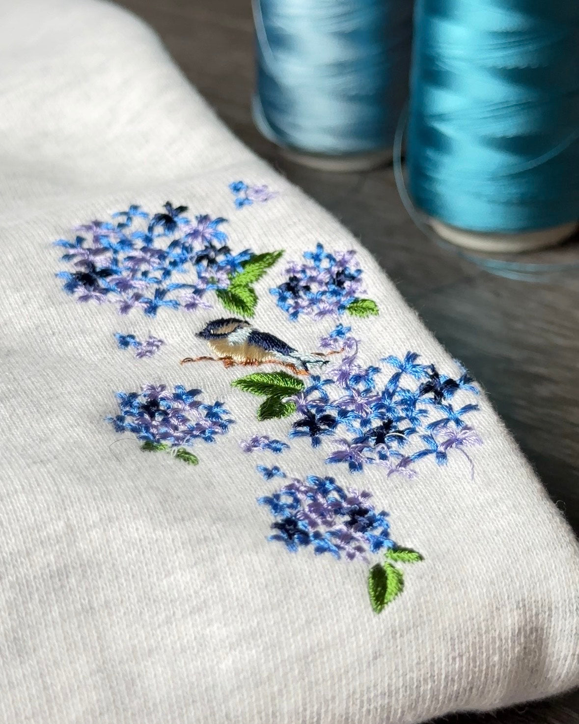 【新作】紫陽花と青い鳥