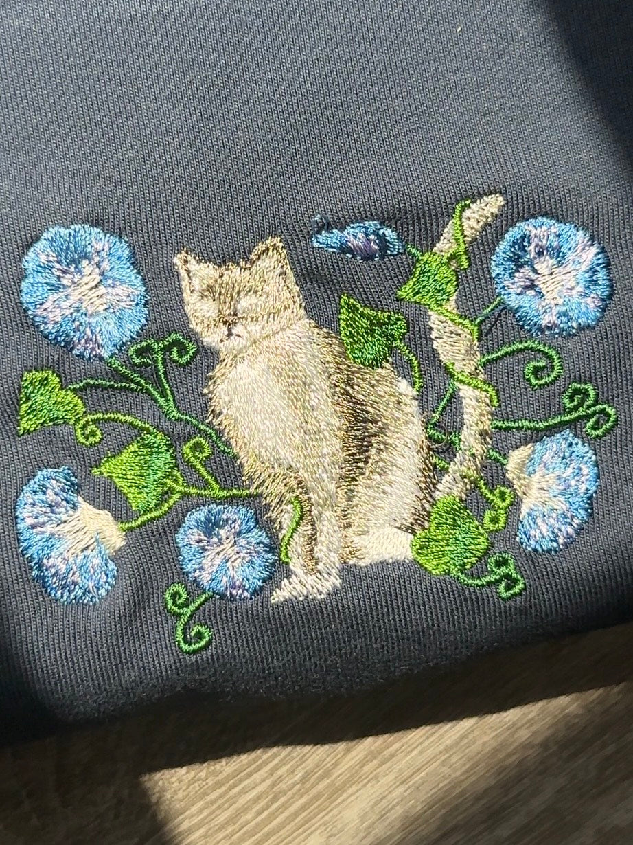 【新作】朝顔と猫