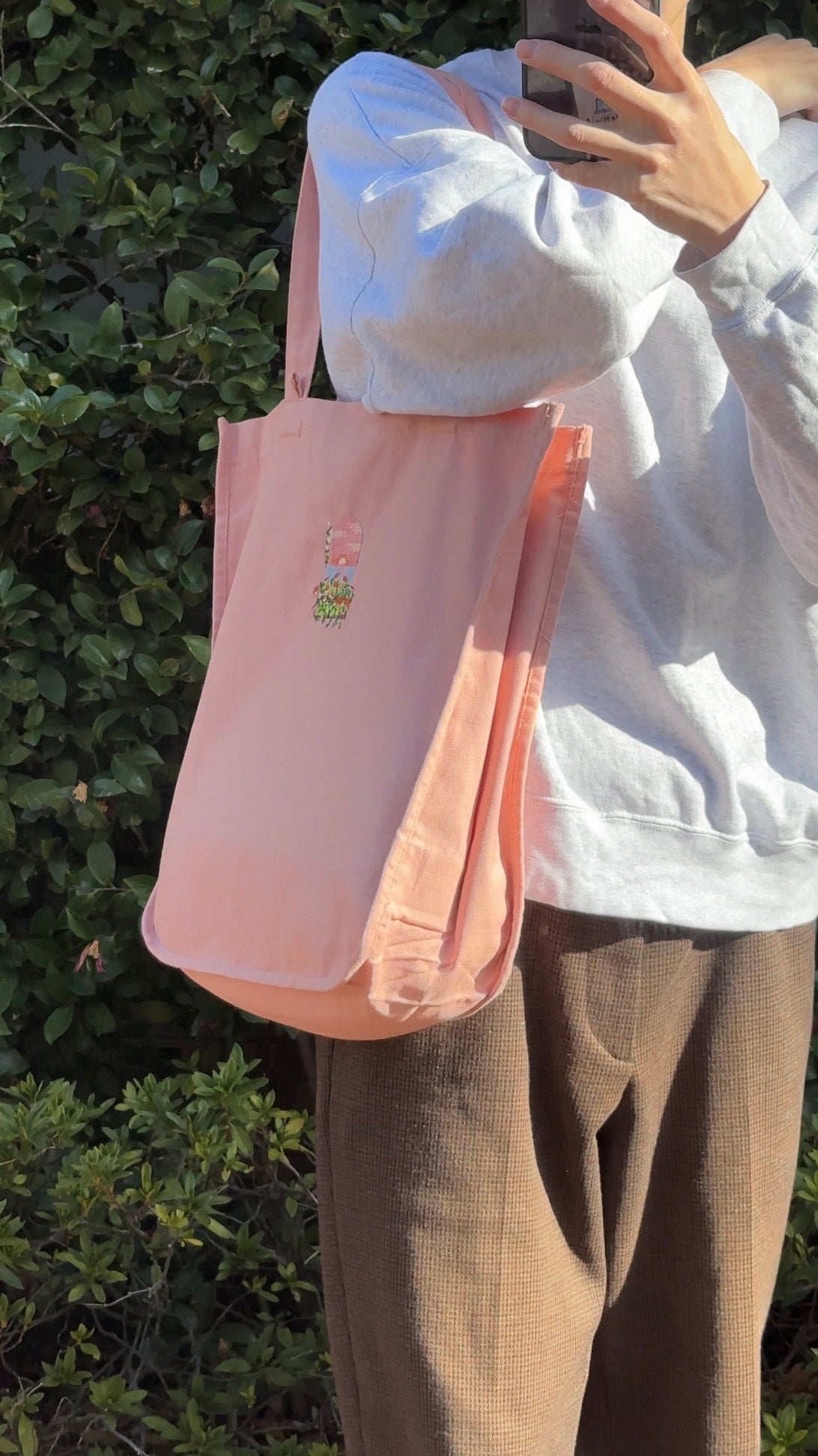 夕日のベランダ